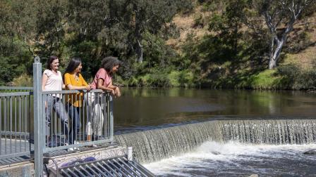 People exploring waterways